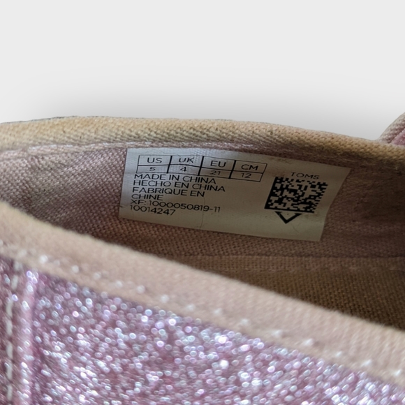 5T TOMS Toddler Sparkle Alpargatas Shoes Glimmer Classics - Picture 5 of 6